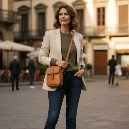 Sac_bandoulière_antivol_sac à compact main t svelora marron femme