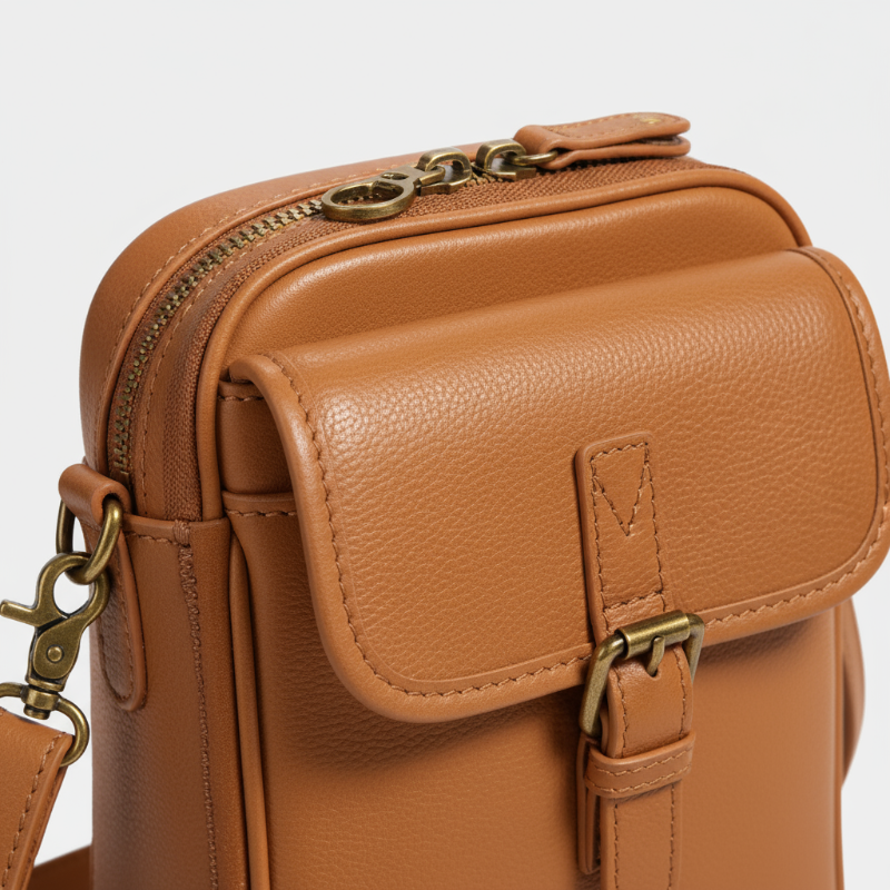 Sac_bandoulière_antivol_sac à compact main t svelora marron zoom