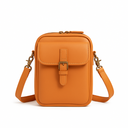 Sac_bandoulière_antivol_sac à main compact svelora marron